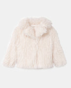 Manteau shaggy en fourrure bouclée