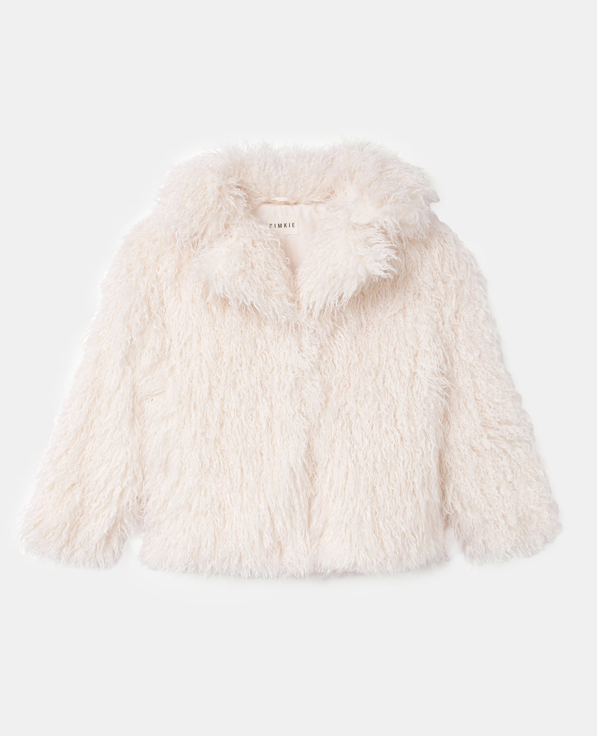 Manteau shaggy en fourrure bouclée