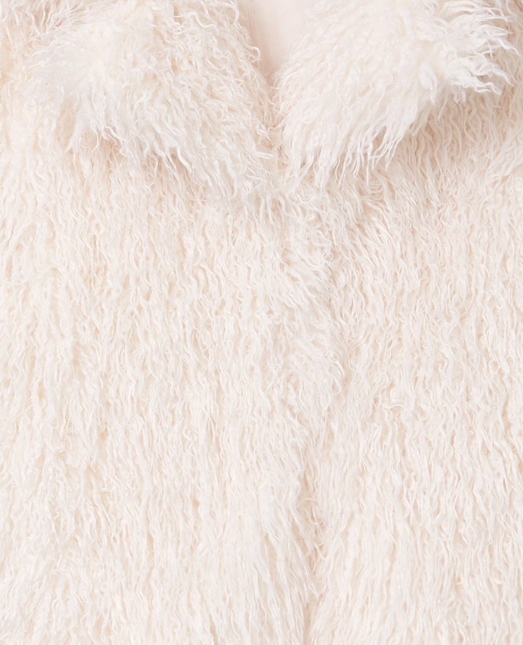 Manteau shaggy en fourrure bouclée
