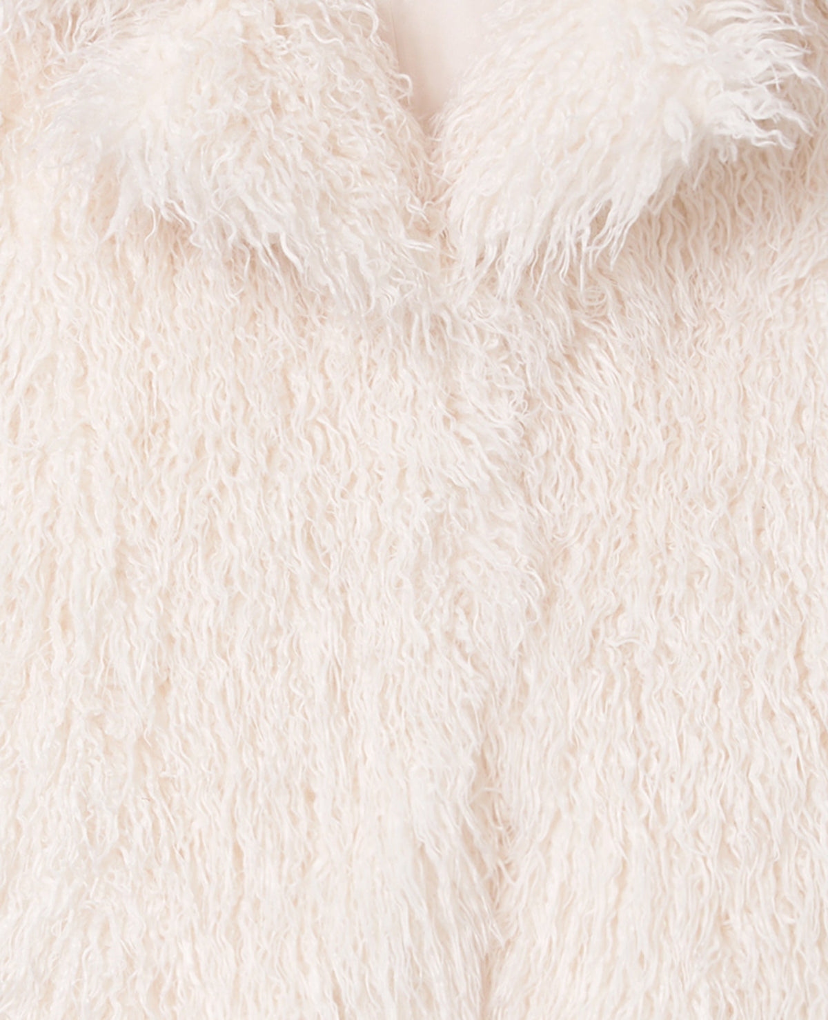 Manteau shaggy en fourrure bouclée