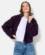 Manteau court effet drap de laine