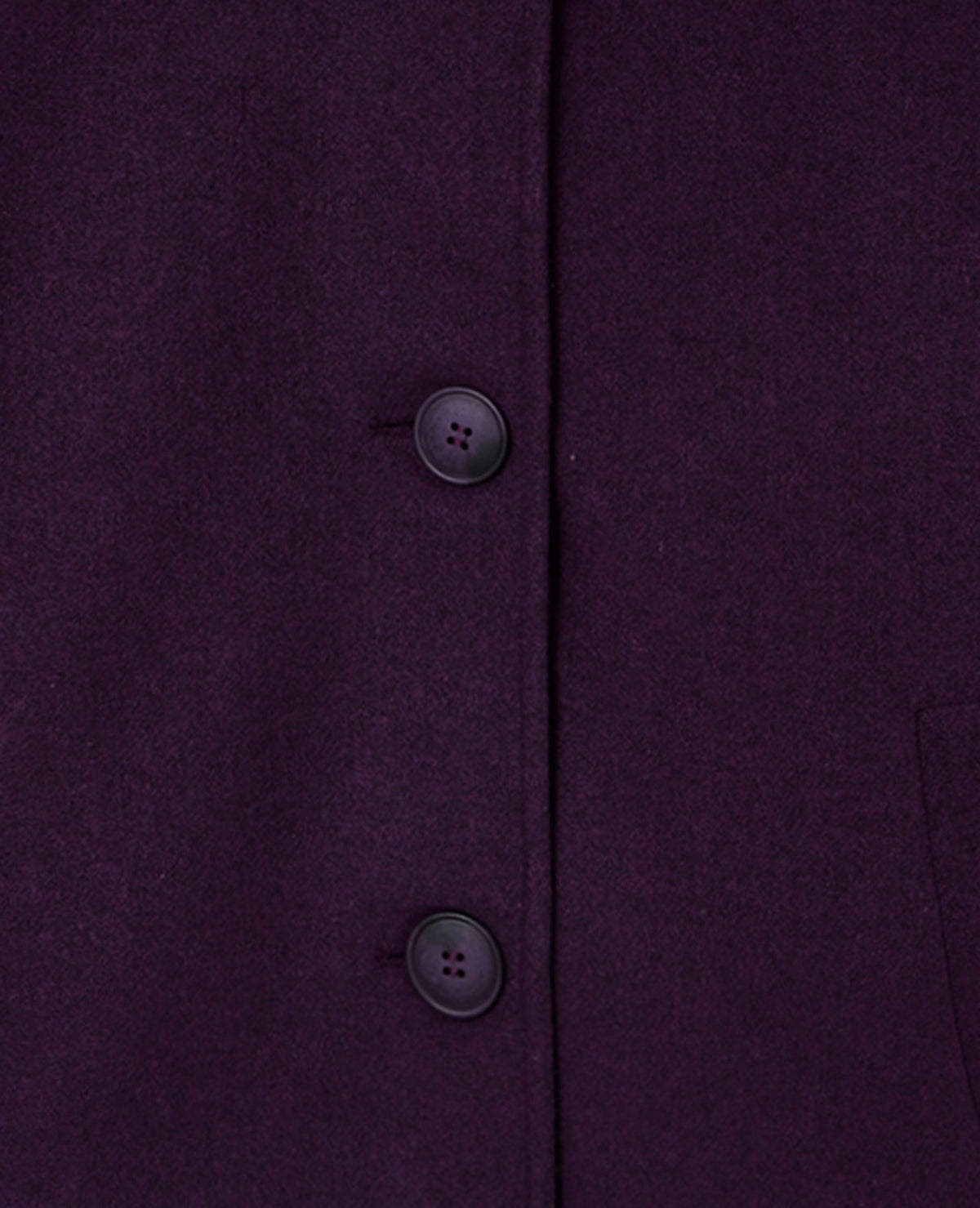 Manteau court effet drap de laine