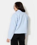 Blouson zippé effet drap de laine