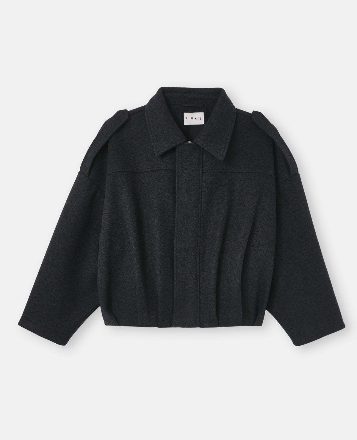 Blouson forme boule effet drap de laine