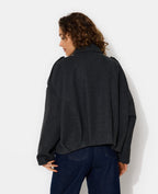Blouson forme boule effet drap de laine