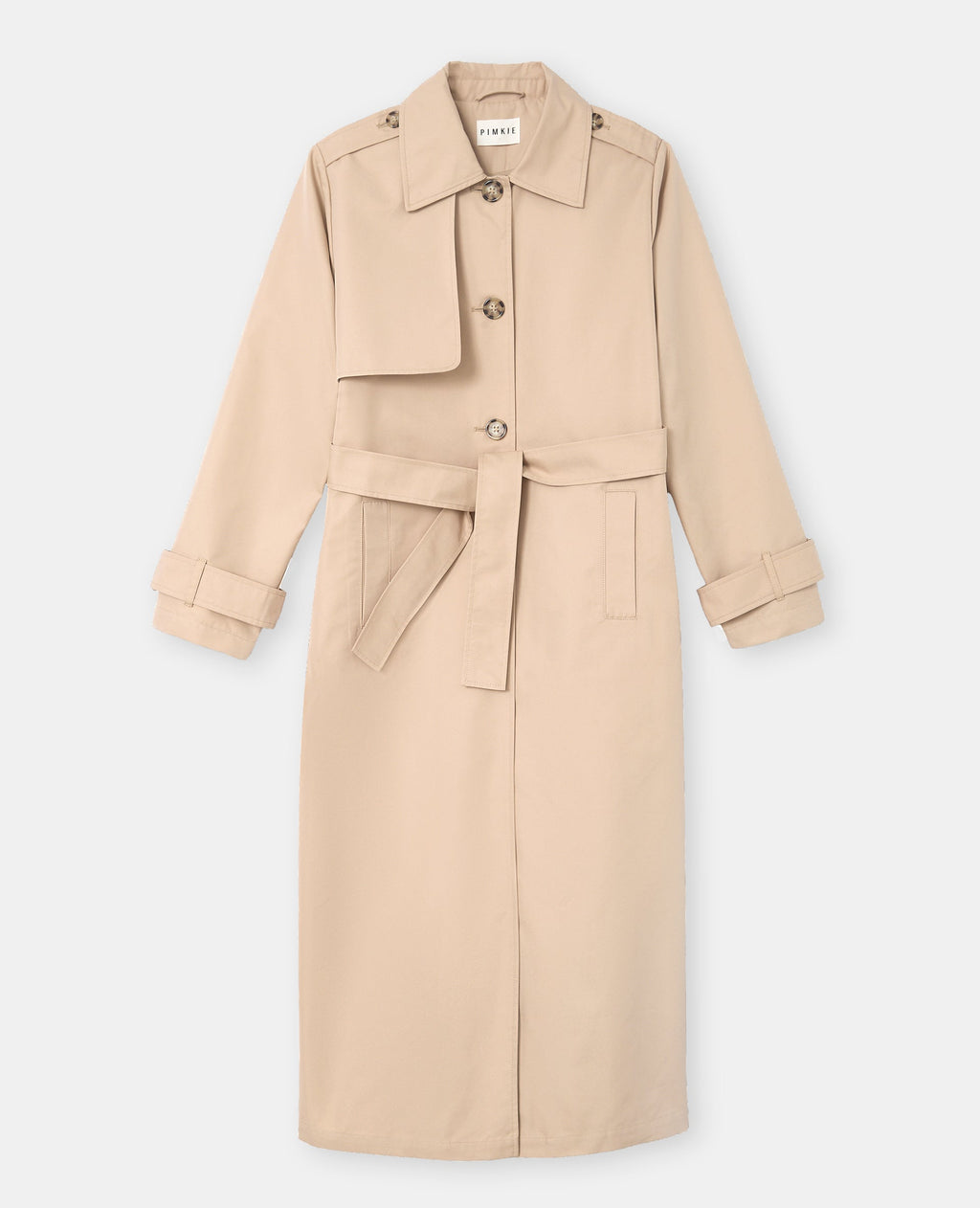 Trench long avec ceinture à nouer
