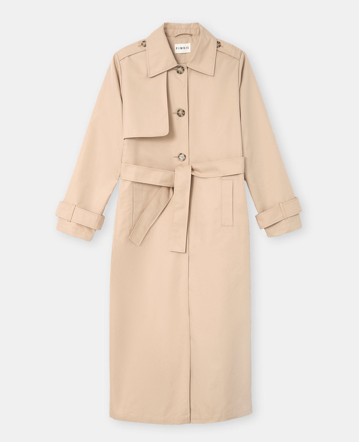 Trench long avec ceinture à nouer