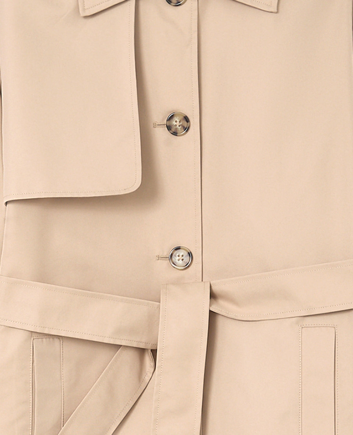 Trench long avec ceinture à nouer