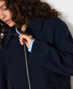 Blouson drap de laine avec zip