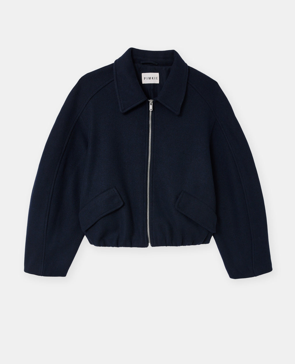 Blouson drap de laine avec zip