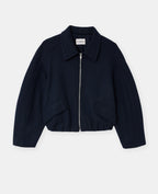 Blouson drap de laine avec zip