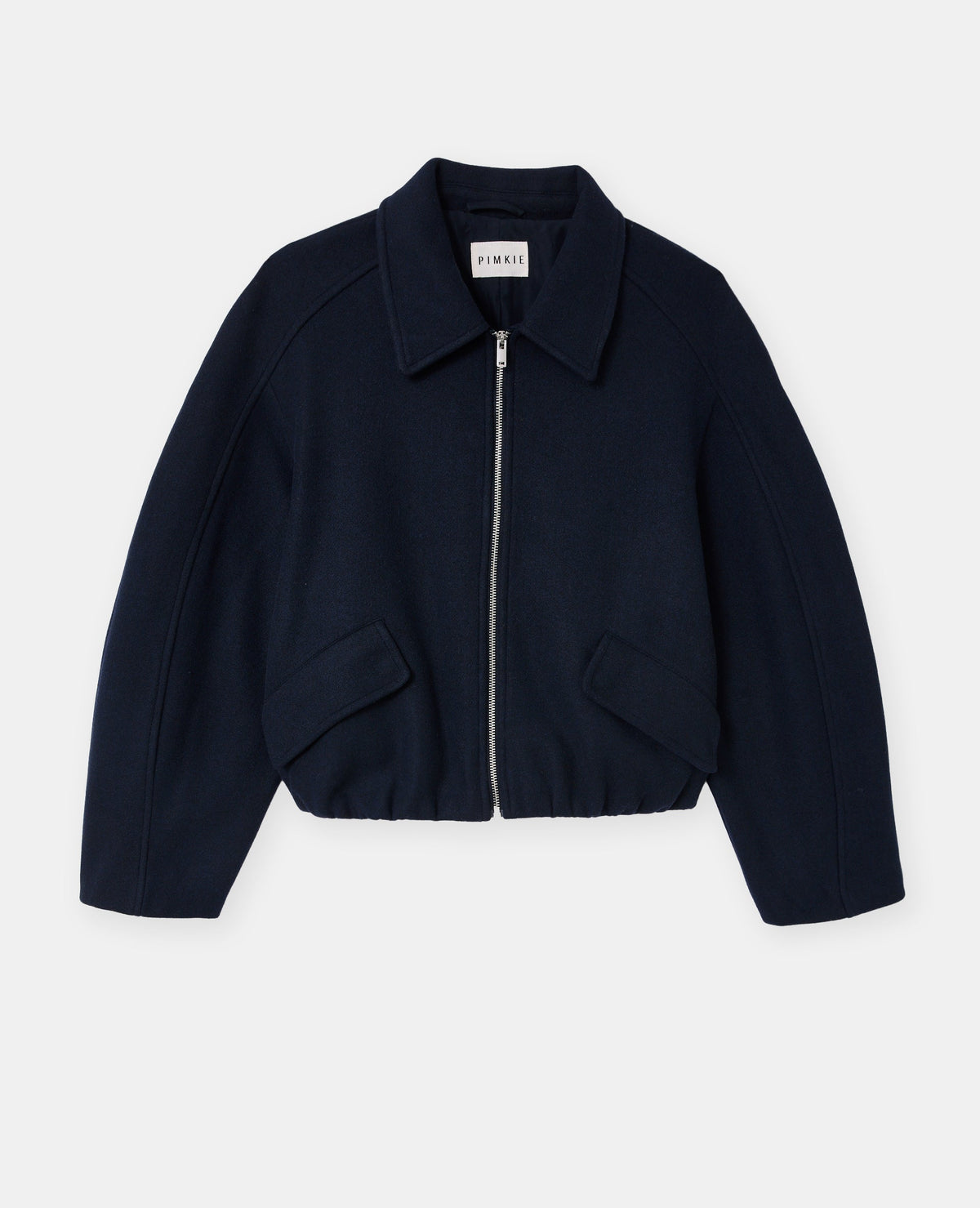 Blouson drap de laine avec zip
