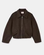 Blouson drap de laine avec zip