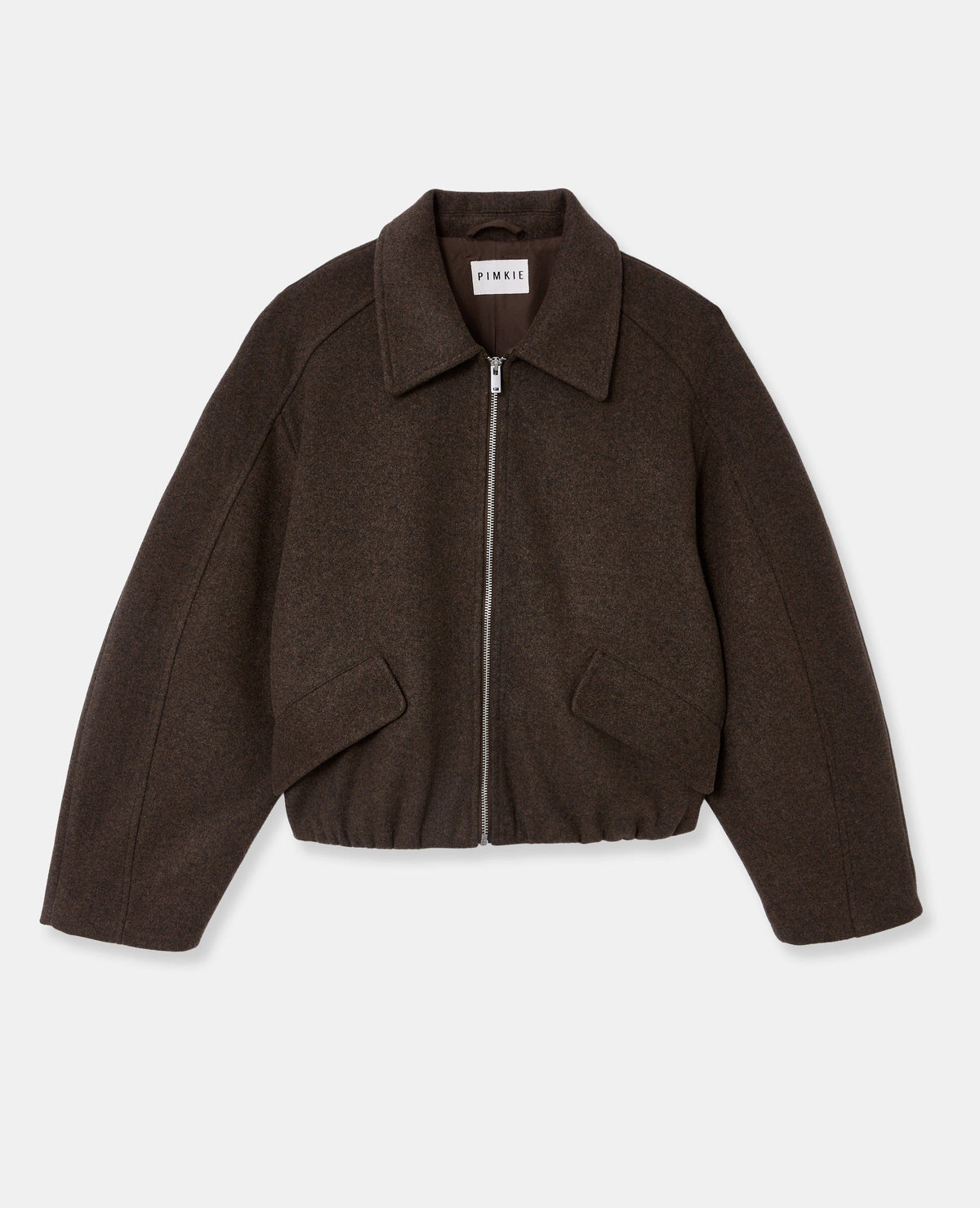 Blouson drap de laine avec zip