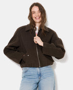 Blouson drap de laine avec zip