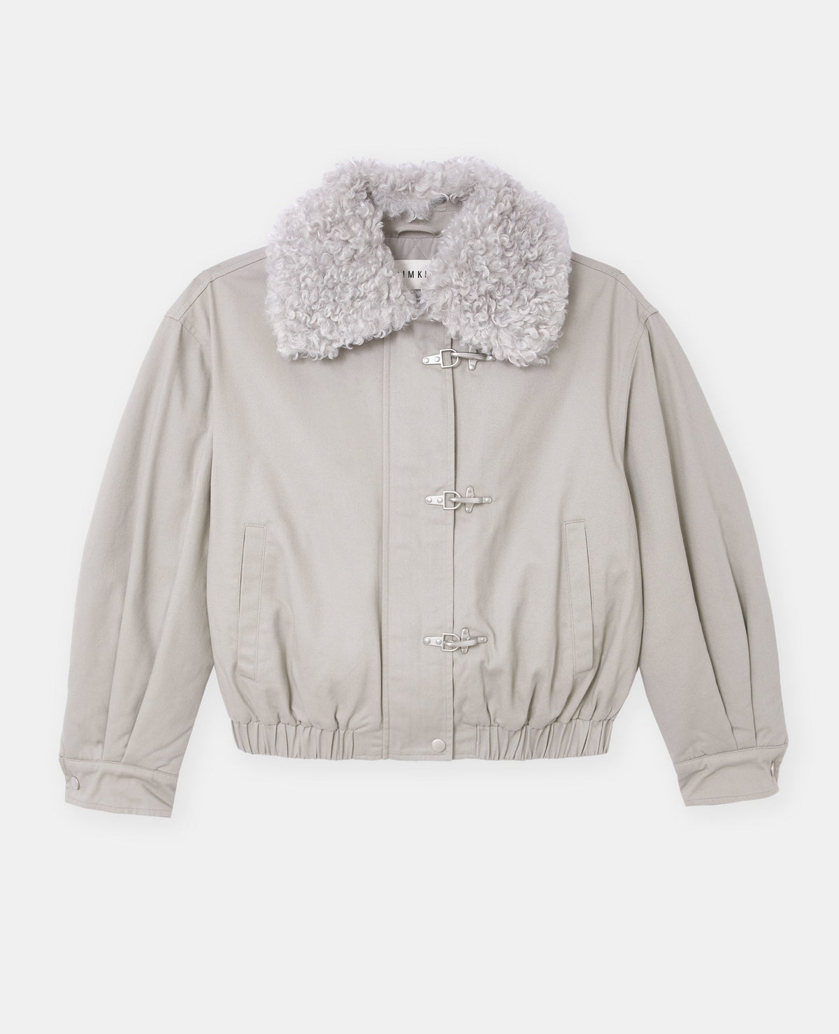 Blouson avec col fourrure et boutons fantaisie