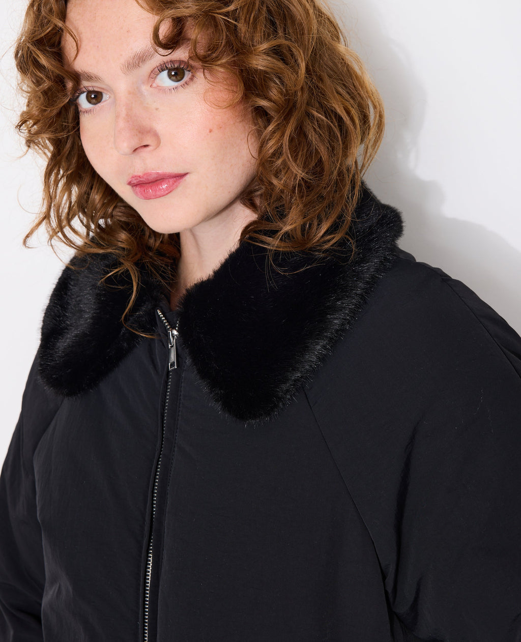 Blouson doudoune avec col fourrure
