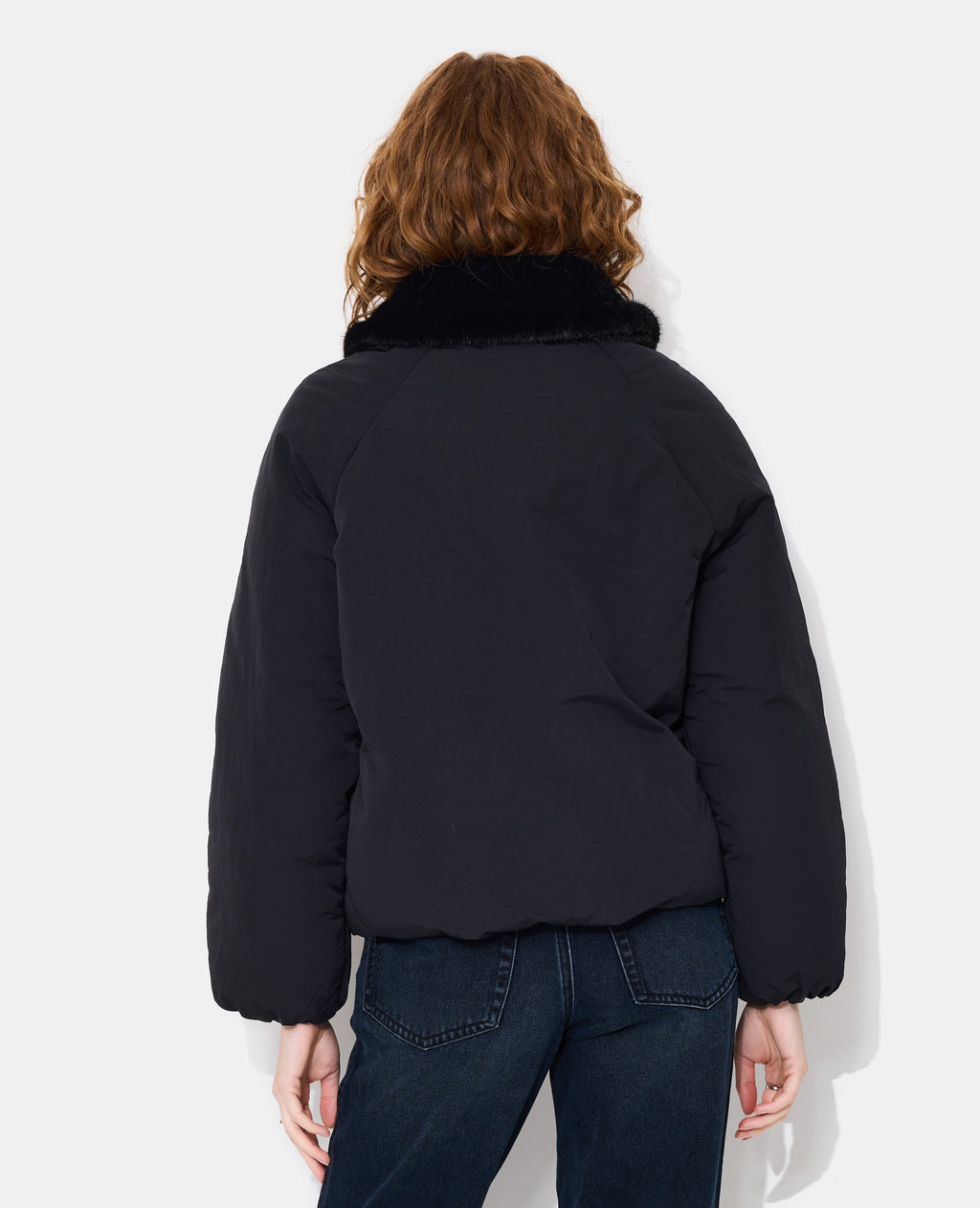 Blouson doudoune avec col fourrure