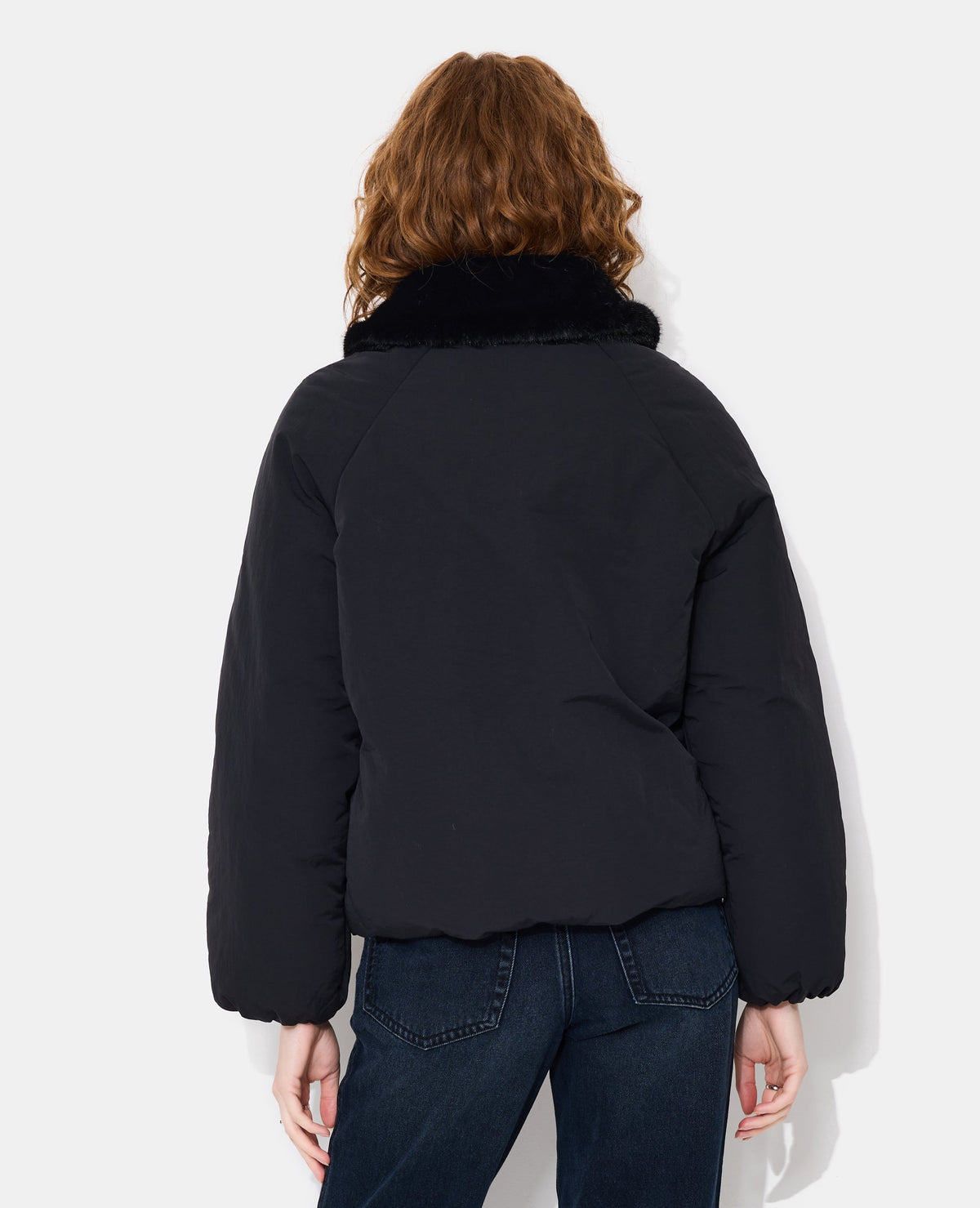 Blouson doudoune avec col fourrure