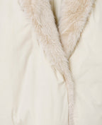 Blouson boule grand col fausse fourrure
