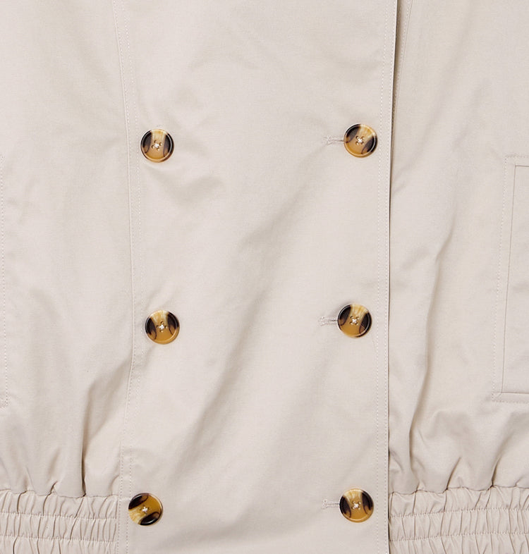Blouson esprit trench avec col fourrure