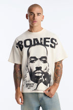 T-shirt surdimensionné à manches courtes Jon "Bones" Jones Heavyweight - Crème