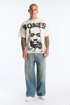 T-shirt surdimensionné à manches courtes Jon "Bones" Jones Heavyweight - Crème
