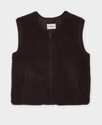 Veste sans manches zippée en sherpa