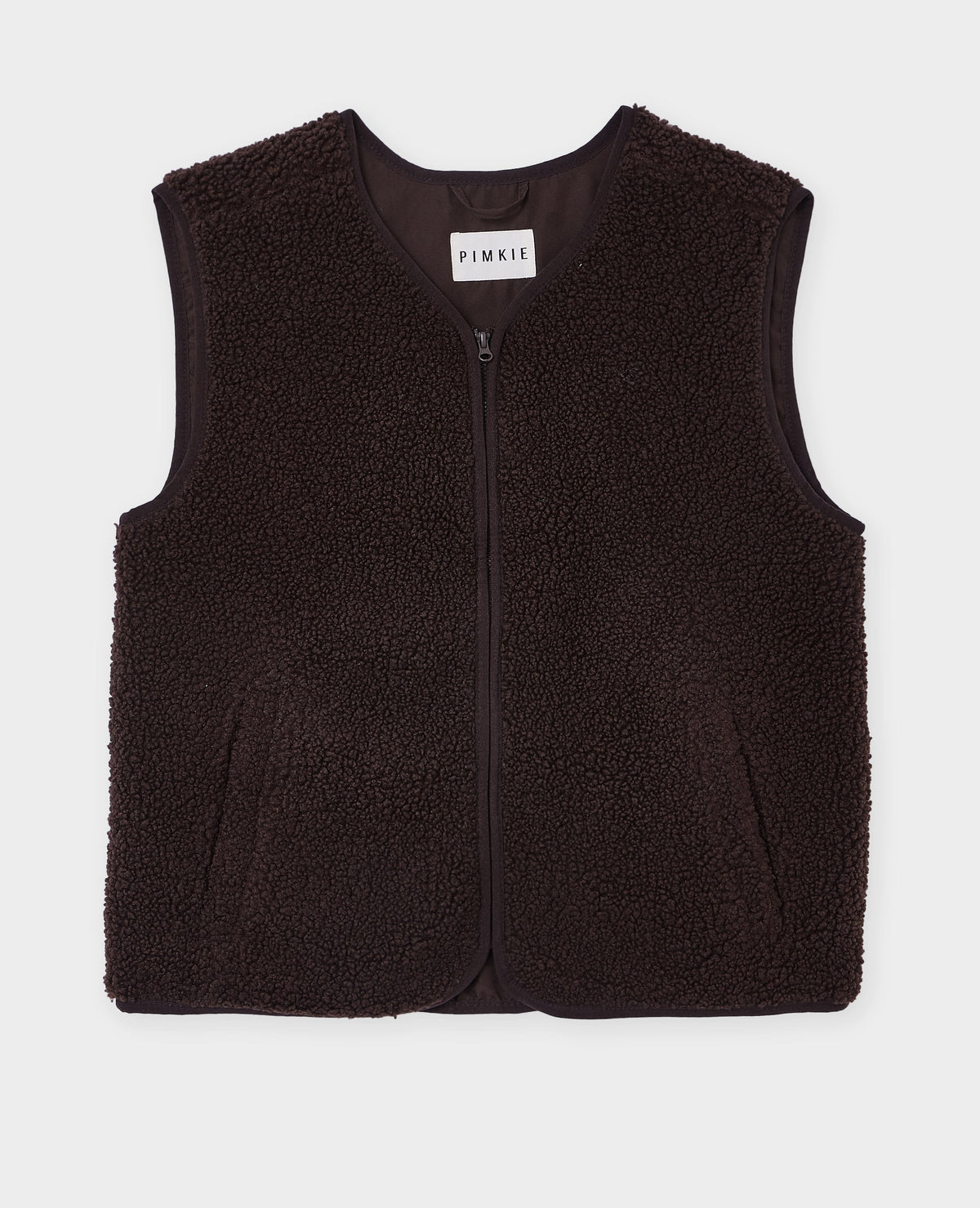 Veste sans manches zippée en sherpa