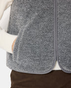 Veste sans manches zippée en sherpa