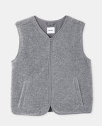 Veste sans manches zippée en sherpa