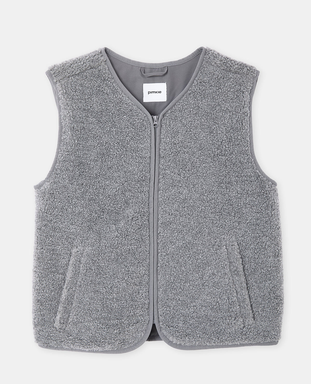 Veste sans manches zippée en sherpa