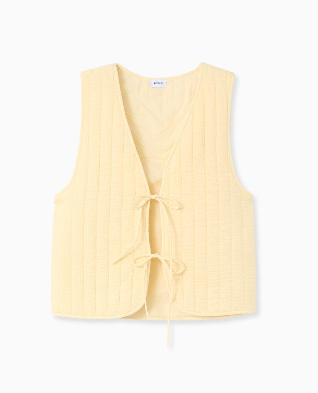 Veste sans manches en gaze de coton matelassée