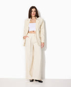 Veste blazer oversize en tissu fluide