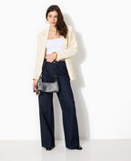 Veste blazer oversize en tissu fluide