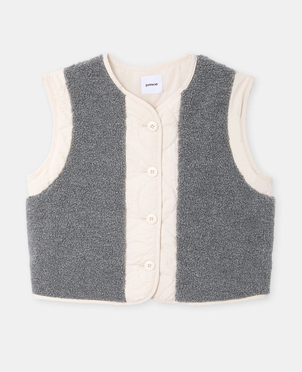 Veste sans manches avec empiècements sherpa