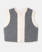 Veste sans manches avec empiècements sherpa