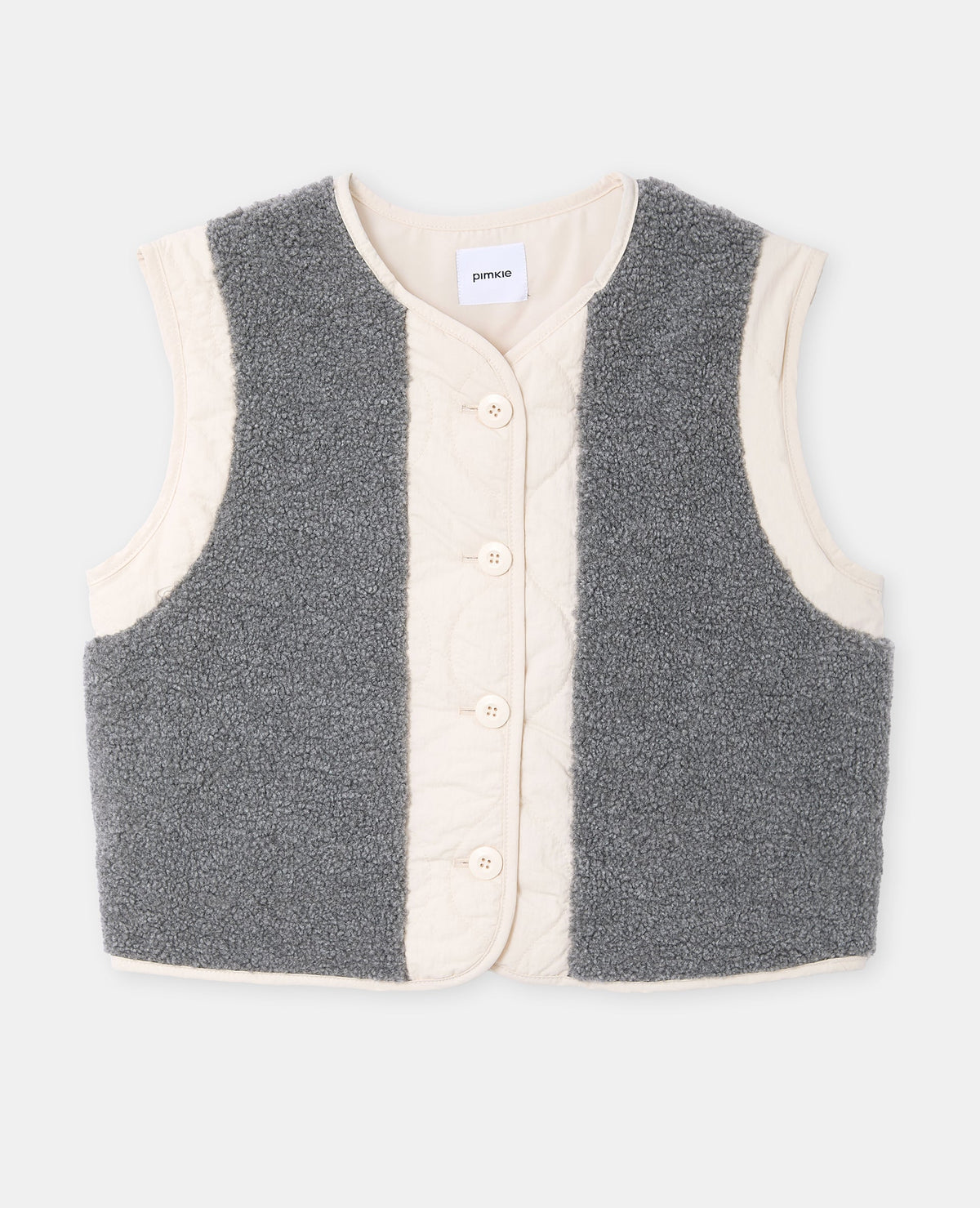 Veste sans manches avec empiècements sherpa