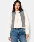 Veste sans manches avec empiècements sherpa
