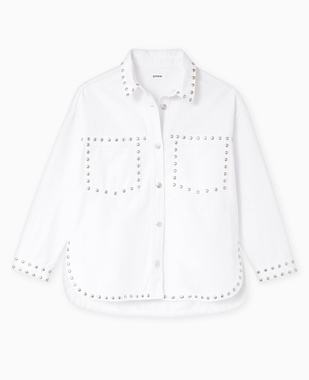 Veste oversize en toile avec clous