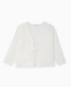 Veste légère et droite avec nouettes