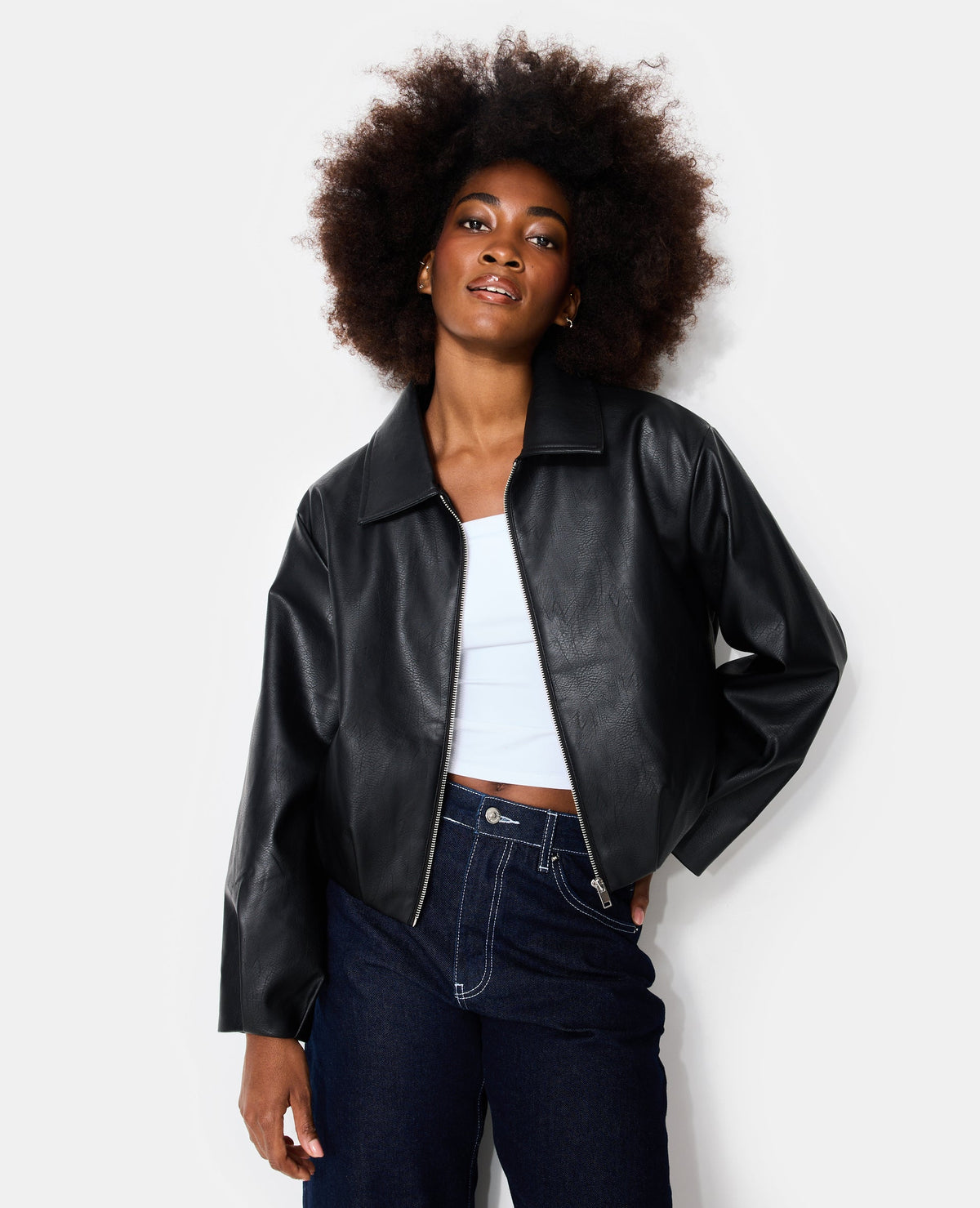 Blouson en simili forme boule