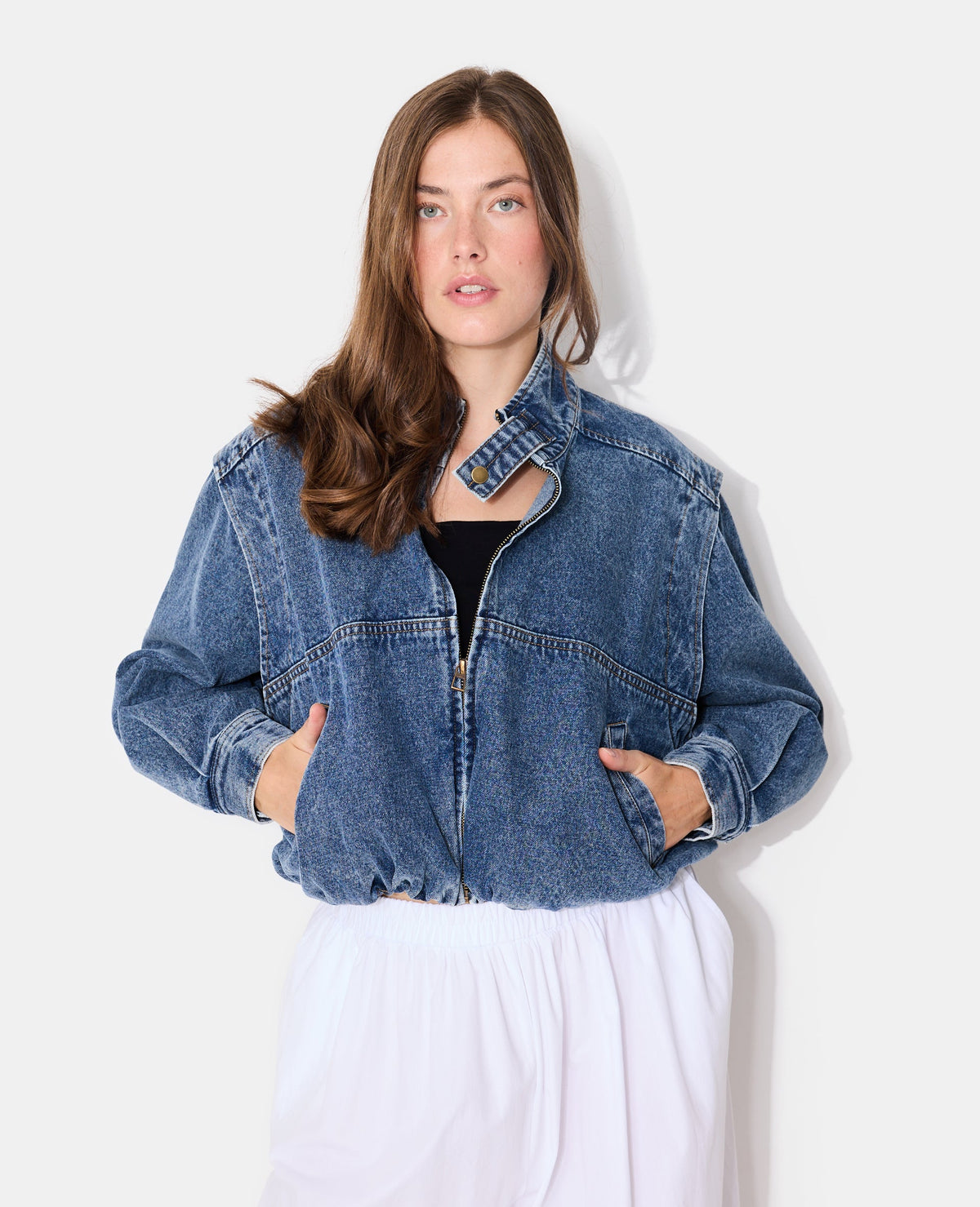 Veste boule en jean