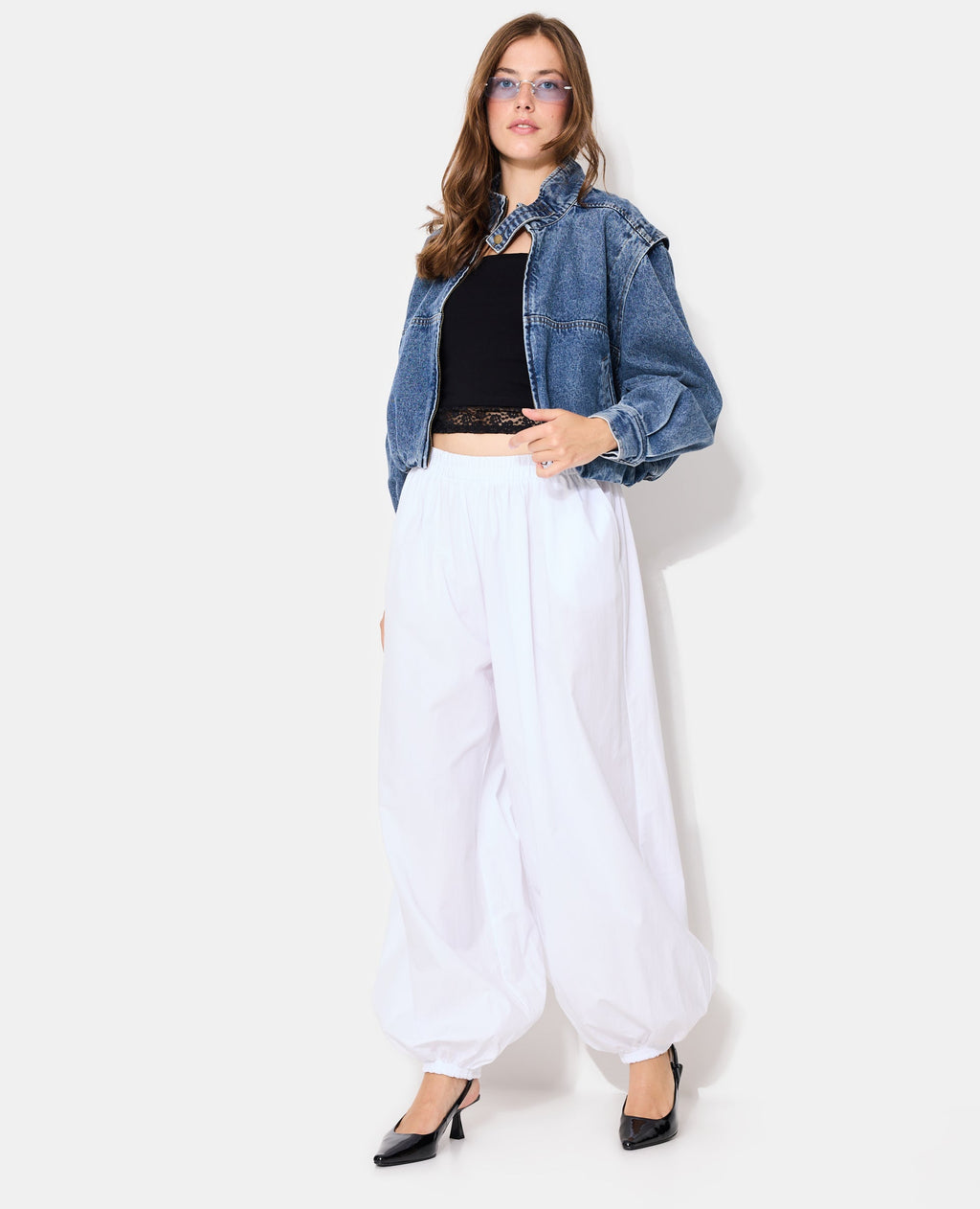 Veste boule en jean