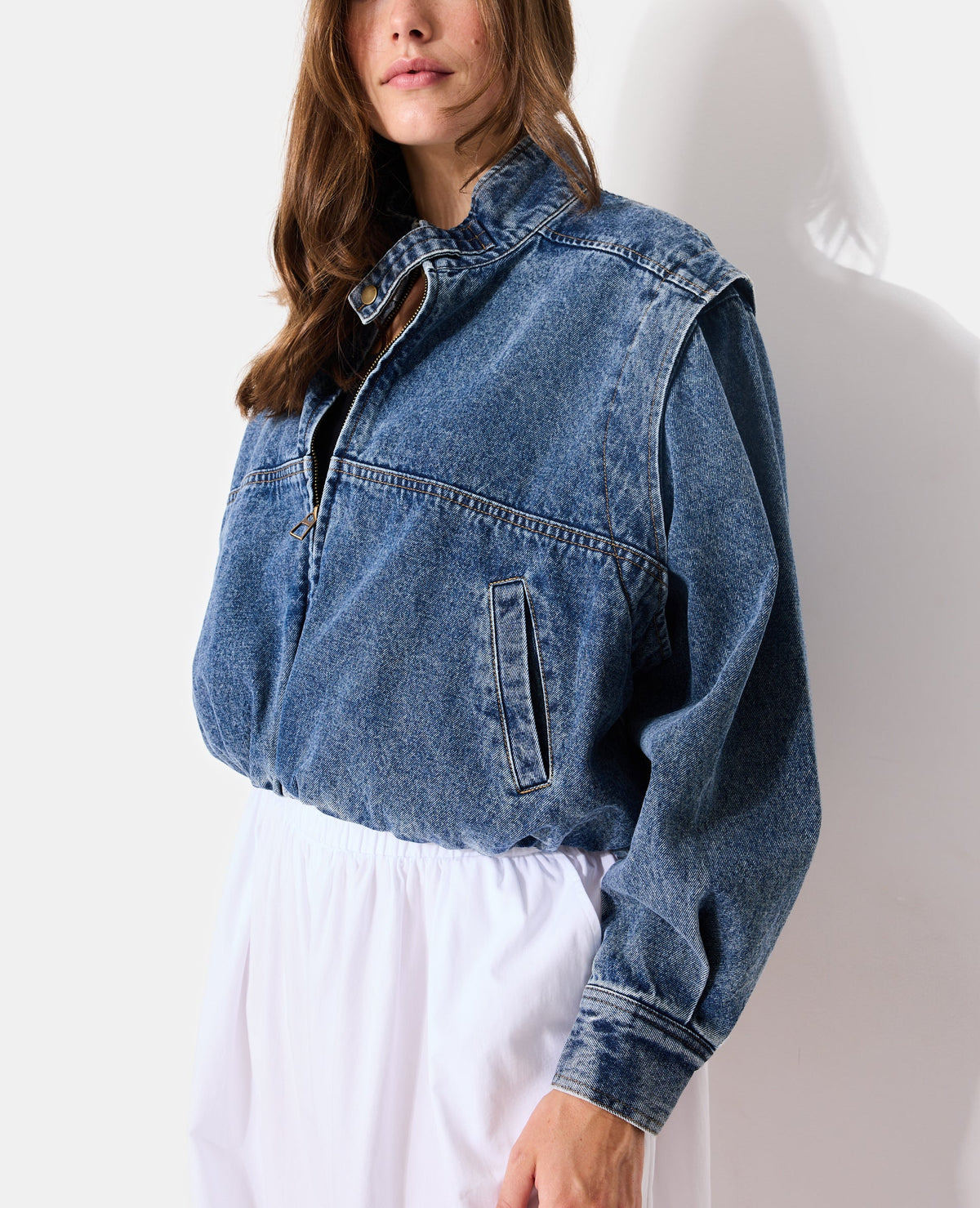 Veste boule en jean