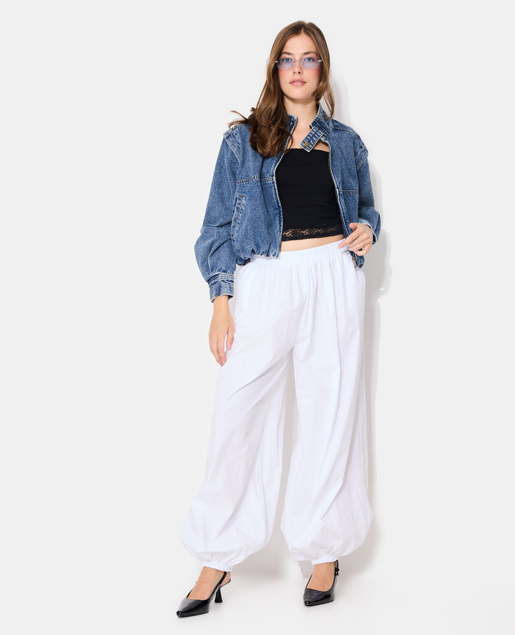 Veste boule en jean