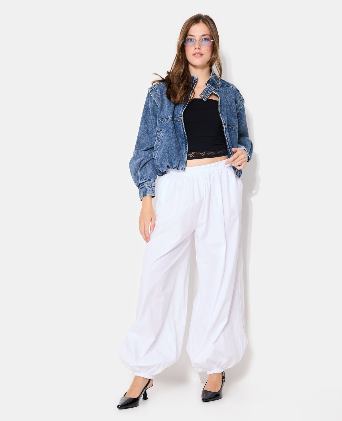Veste boule en jean