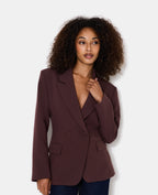 Veste blazer cintrée avec épaulettes
