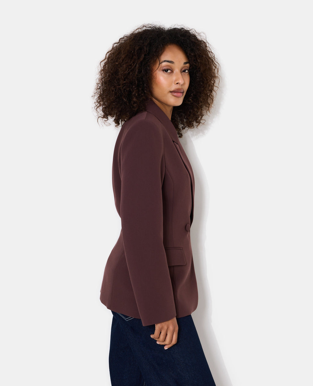 Veste blazer cintrée avec épaulettes