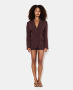 Veste blazer cintrée avec épaulettes